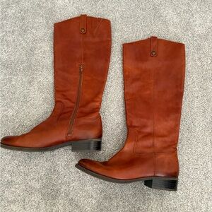 INC International Concepts brown leather calf high riding boots